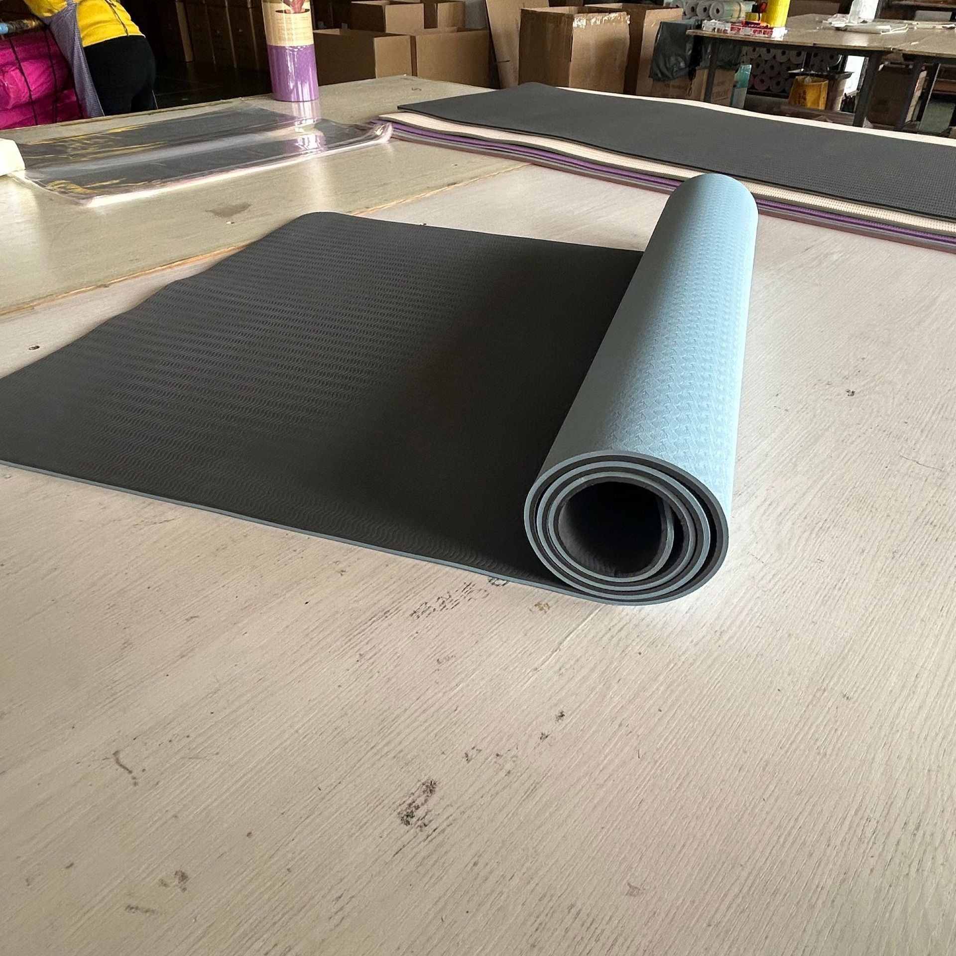 Tpe Two-color Yoga Mat 1836106 Exercise Fitness Mat