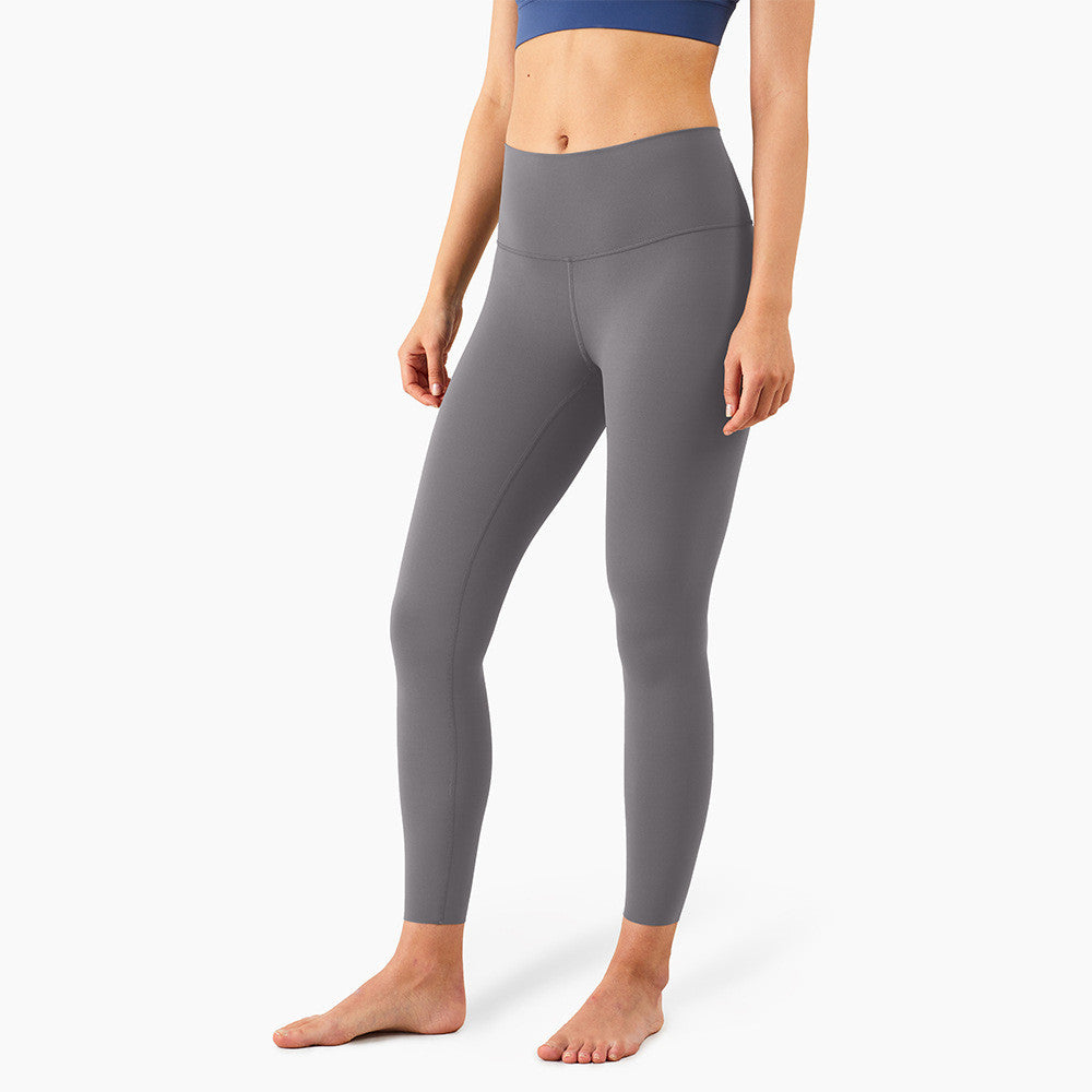 New Product European And American Lulu Same Peach Hip Pants Running Sports Pocket High Waist Belly Tight Fitness Pants Women