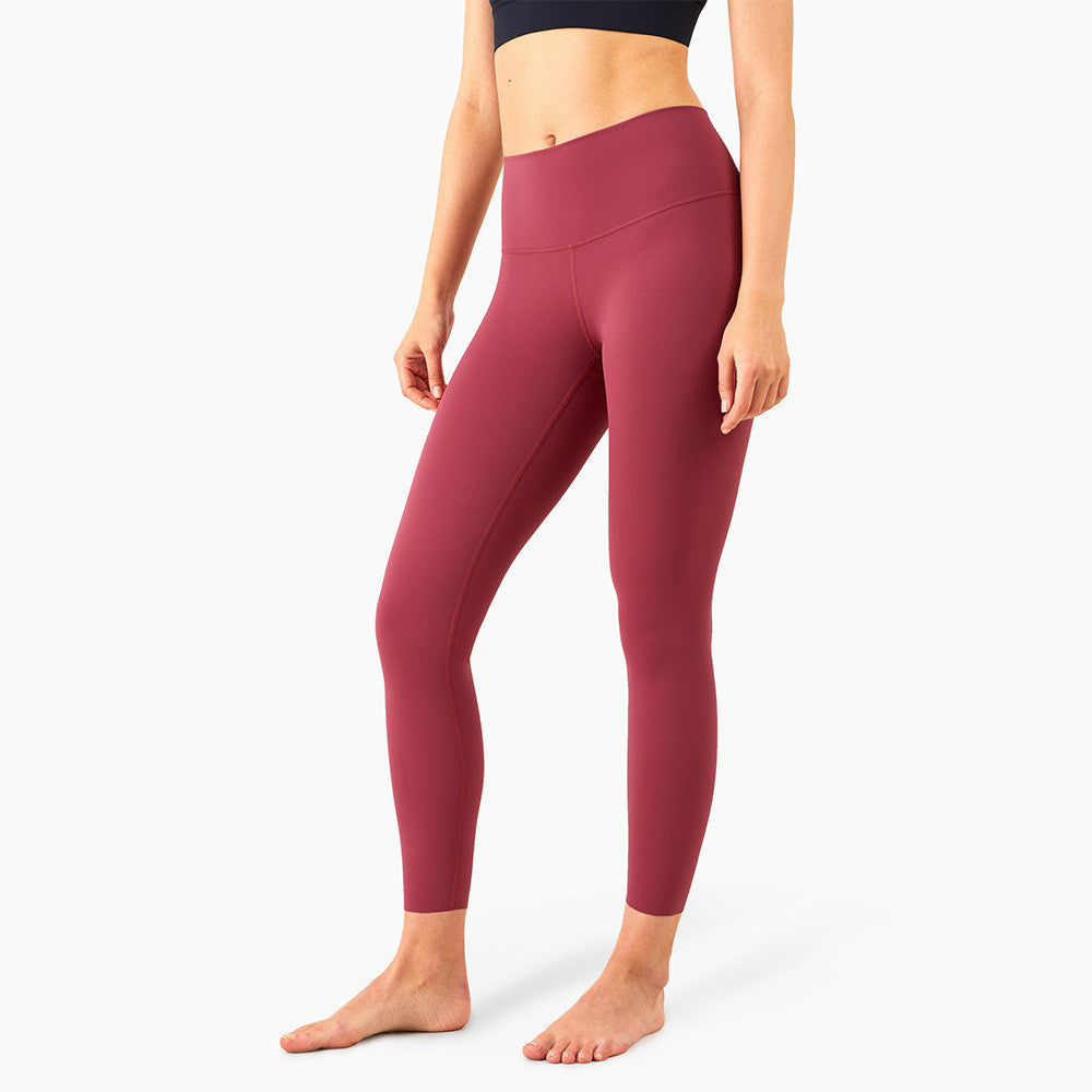 New Product European And American Lulu Same Peach Hip Pants Running Sports Pocket High Waist Belly Tight Fitness Pants Women