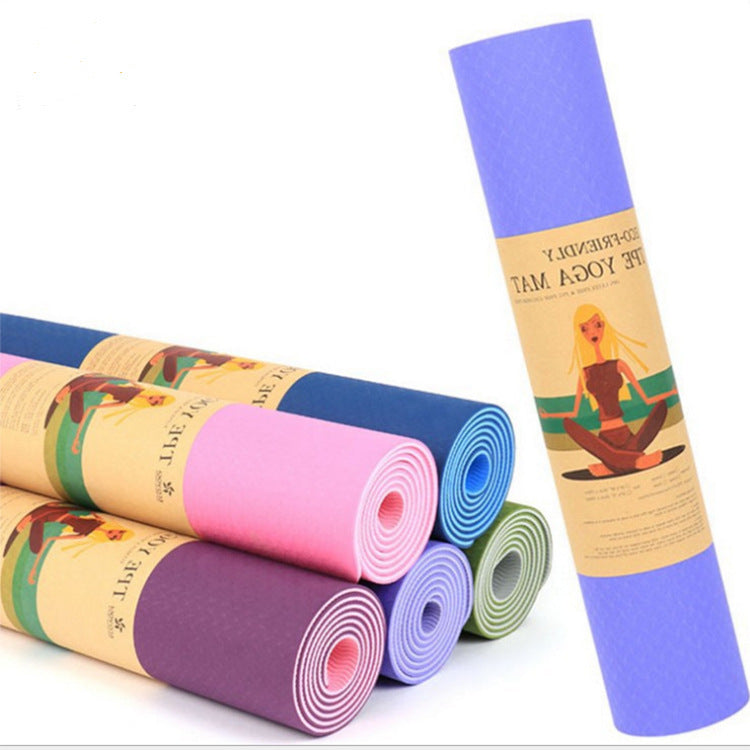 Tpe Two-color Yoga Mat 1836106 Exercise Fitness Mat