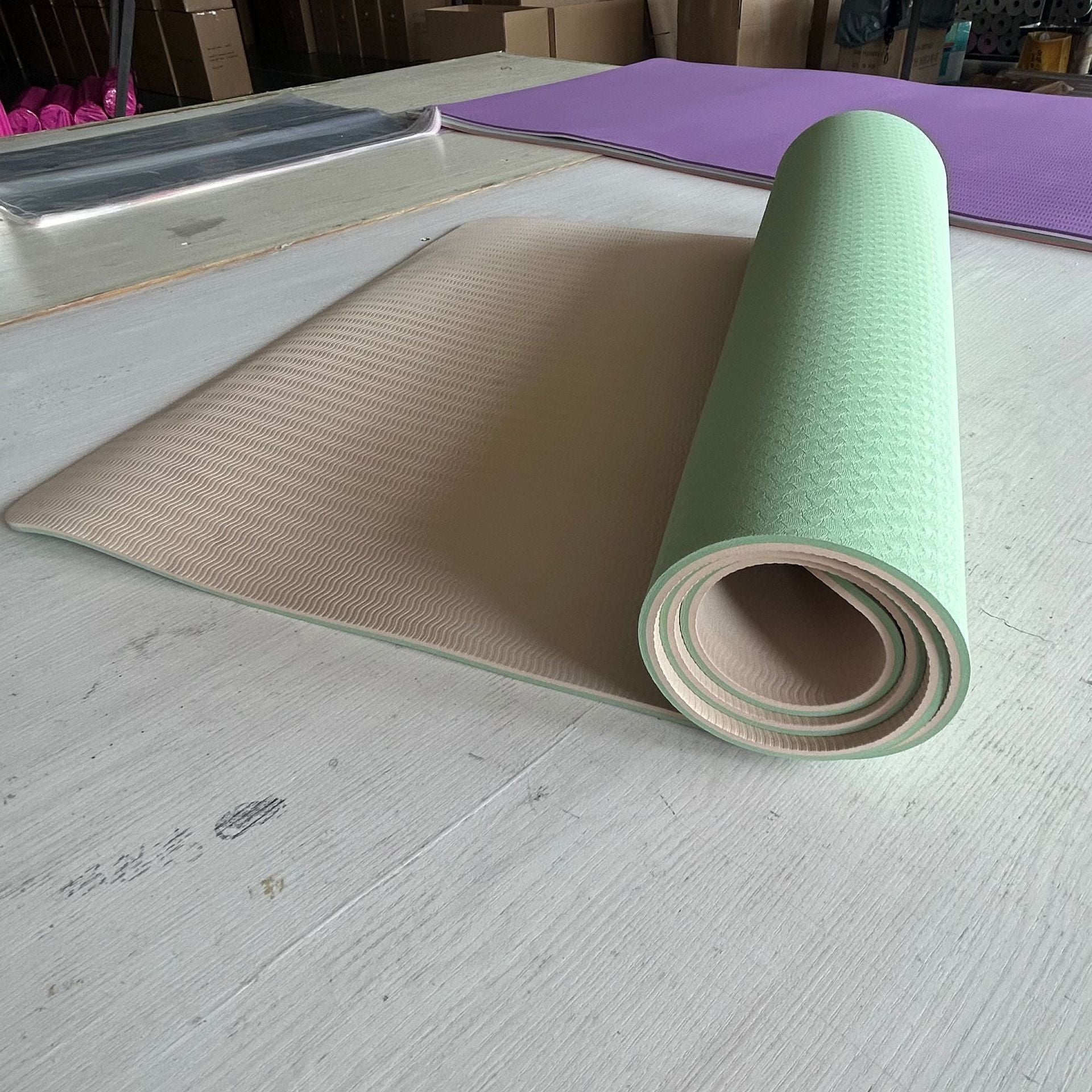 Tpe Two-color Yoga Mat 1836106 Exercise Fitness Mat
